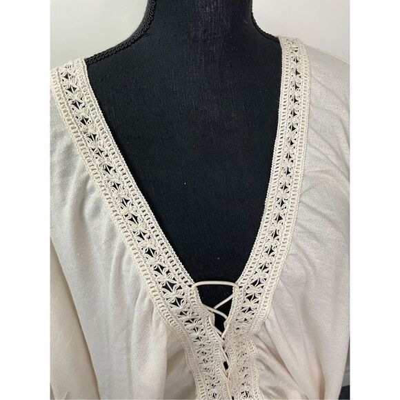 Gimmicks Buckle Oversized Dolman Lace-Up Top Size X-Small - Picture 2 of 6